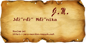 Járó Mónika névjegykártya