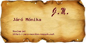 Járó Mónika névjegykártya